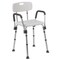 Flash Furniture 15" L, Aluminum, White Quick Release Bath Chair DC-HY3523L-WH-GG - alternate 5